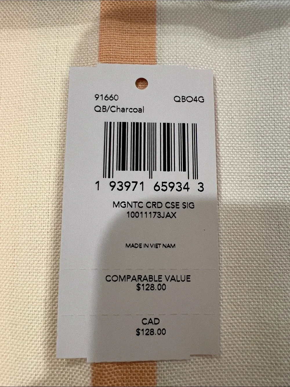 Coach Charcoal Signature Card Case QB04G MGNTC CRD CSE SIG 91660 QB/charcoal